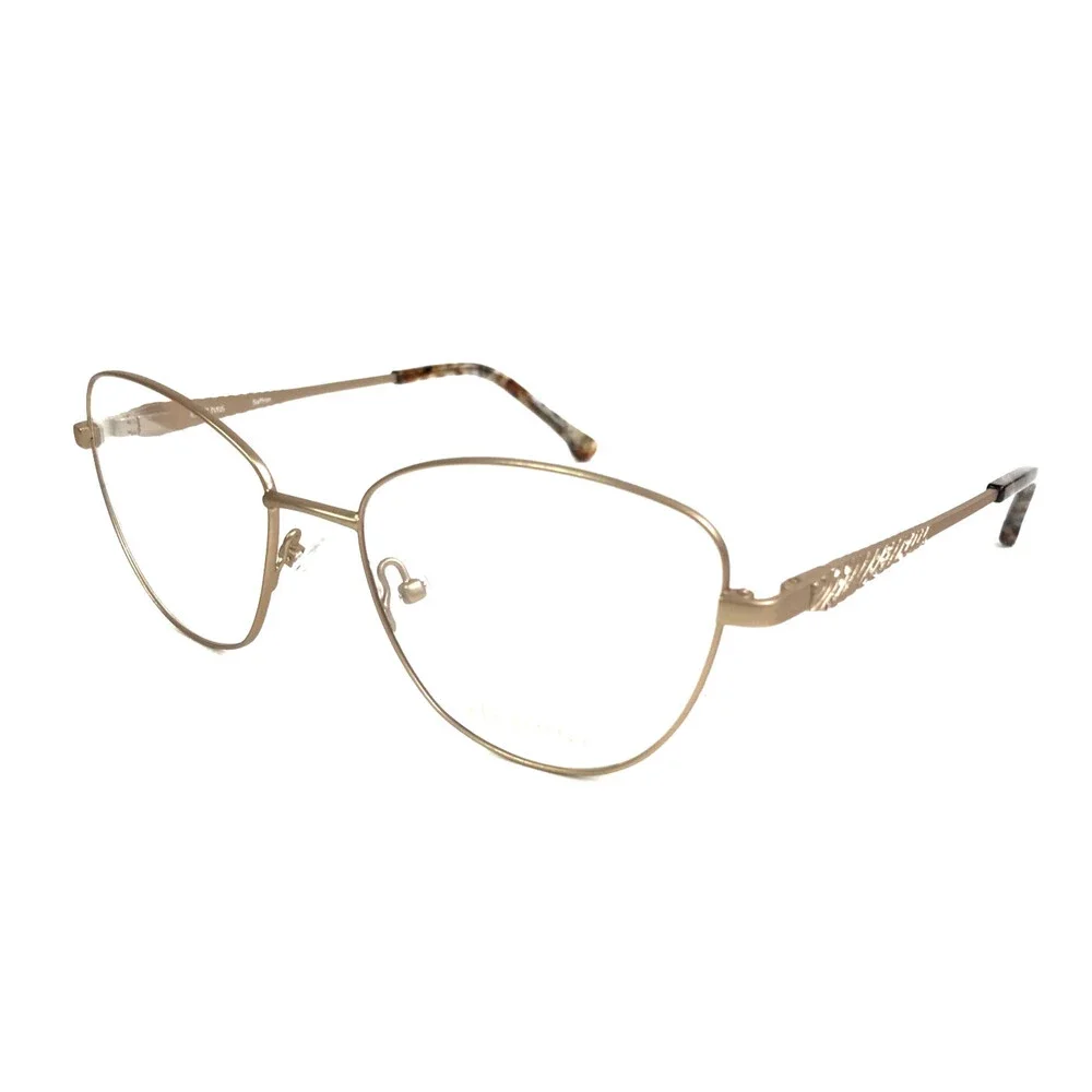 Elliott Ives Eyeglasses Frames Saffron YG Yellow Gold Cat Eye Wire Rim 52-17-135